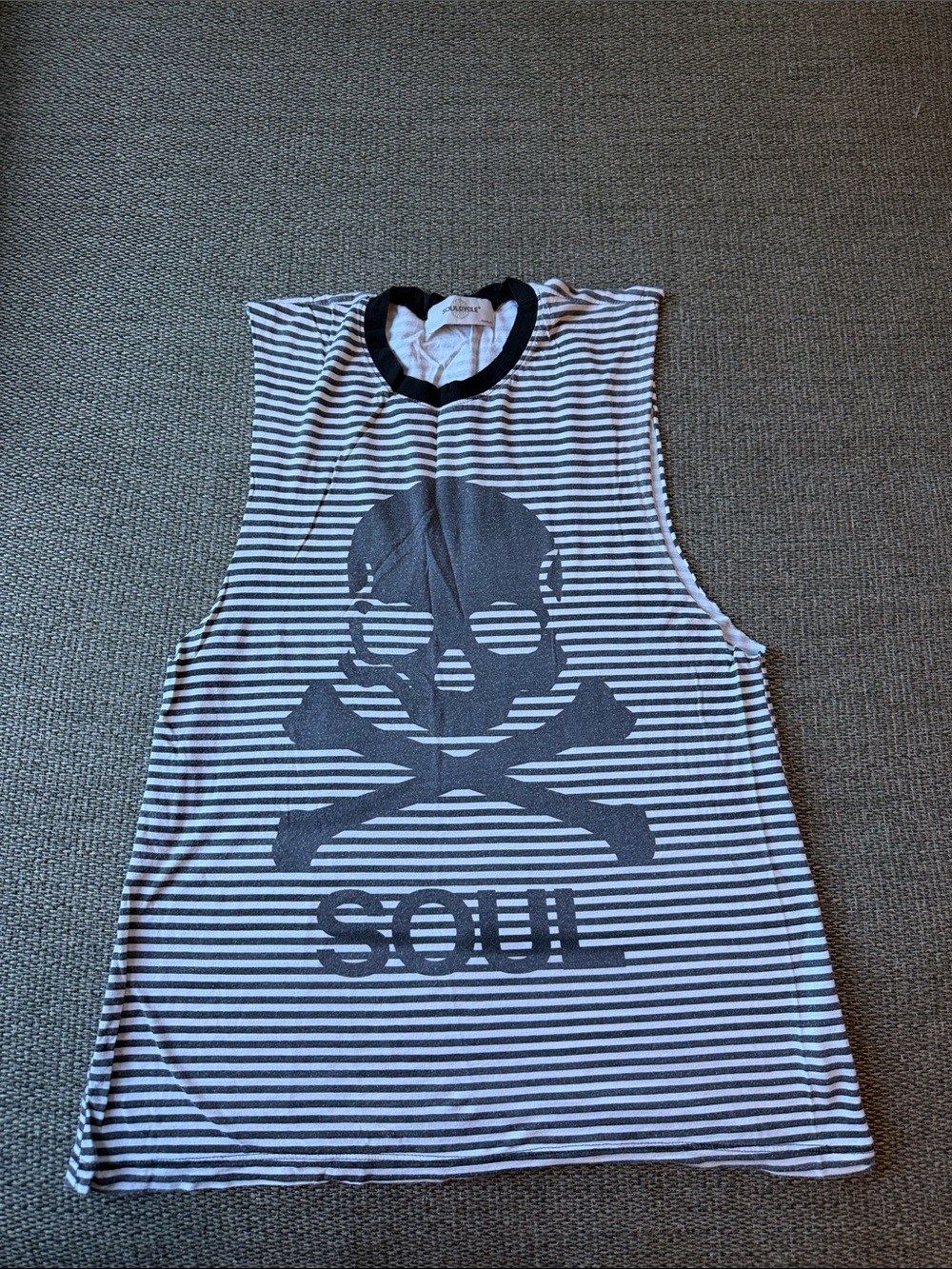 SoulCycle striped crew neck top